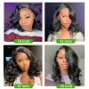 13x4 Body Wave Lace Front Wig Human Hair PrePlucked Brazilian Human Hair Lace Frontal Wigs For Women 4x4 Lace Closure Wig